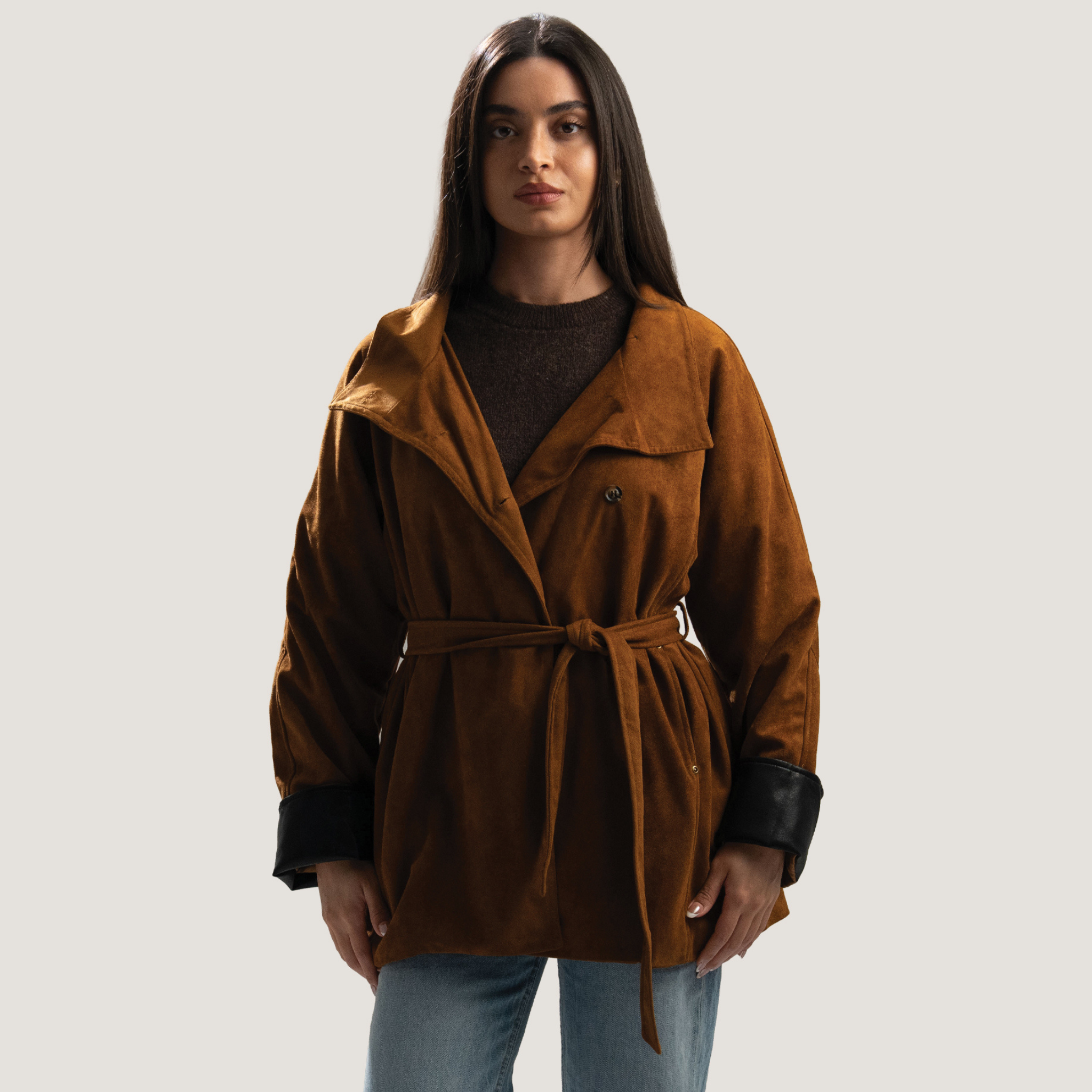 Velour Belted Jacket