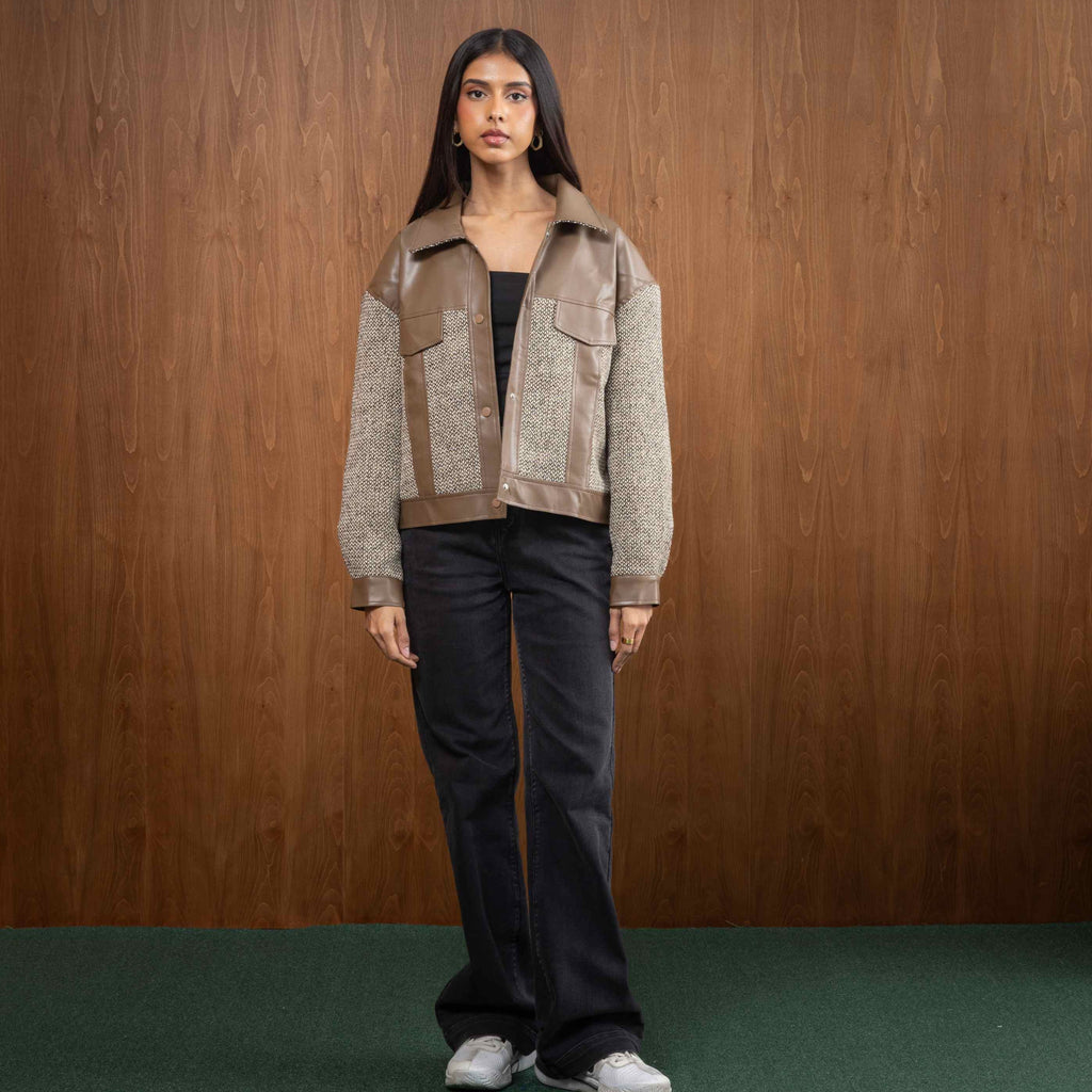 Stitched Leather Jacket