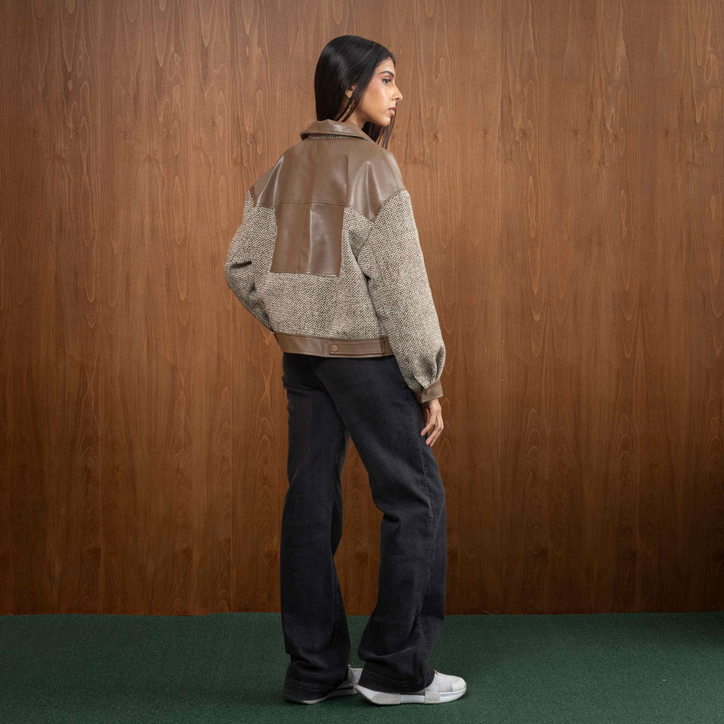 Stitched Leather Jacket