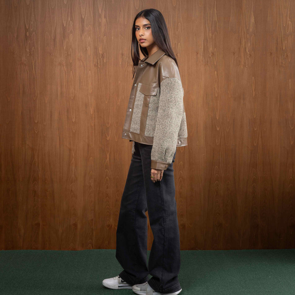 Stitched Leather Jacket