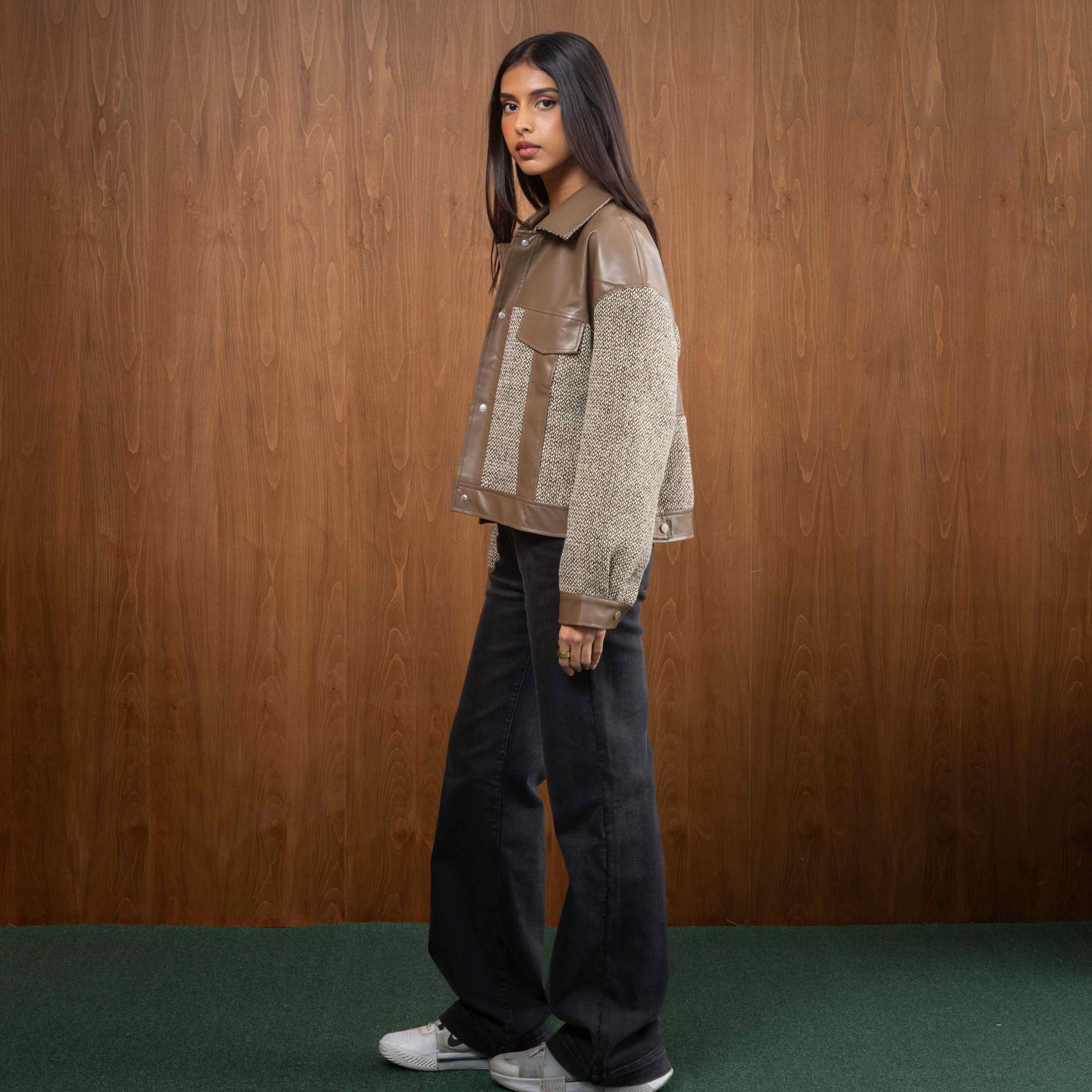 Stitched Leather Jacket