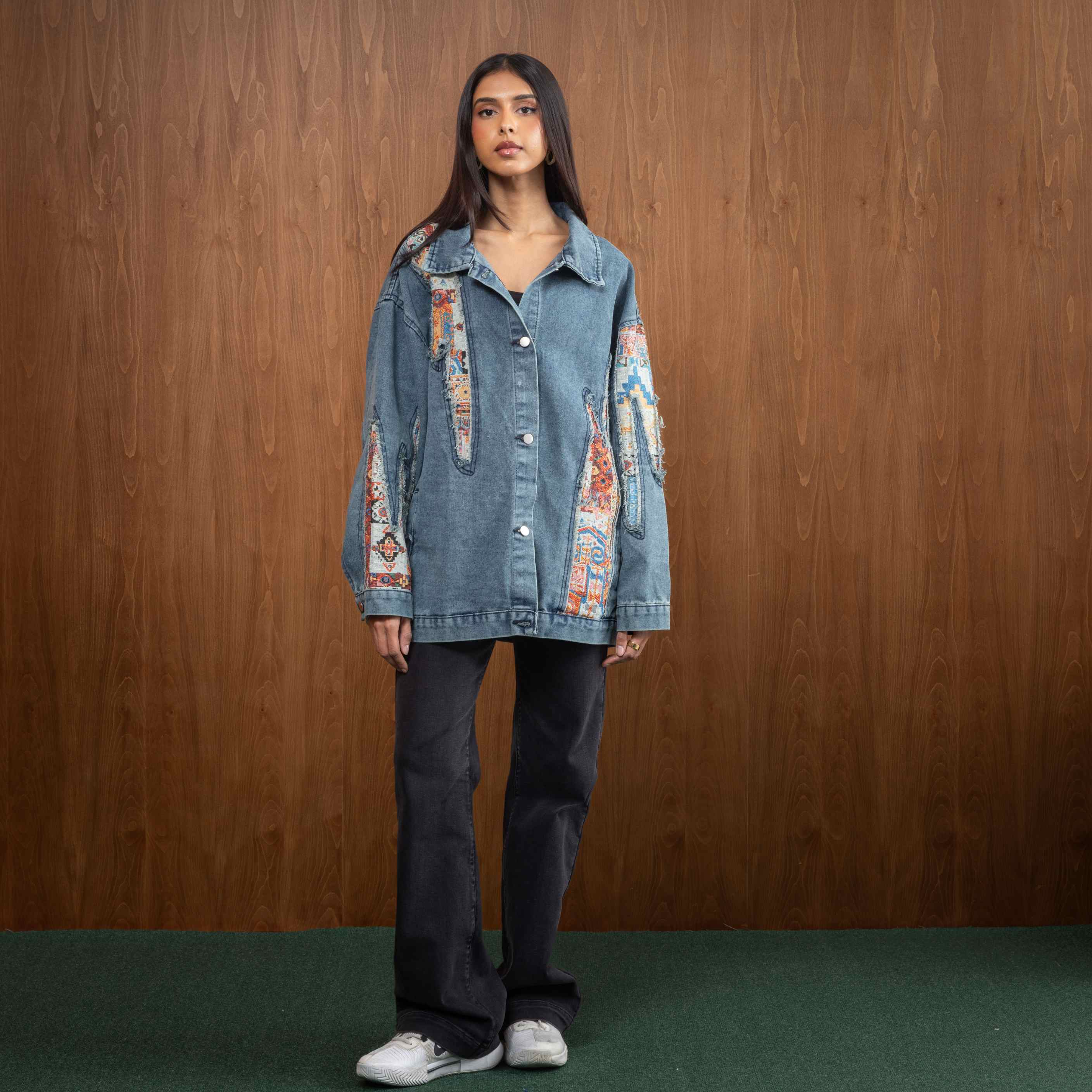 Patterned Denim Jacket