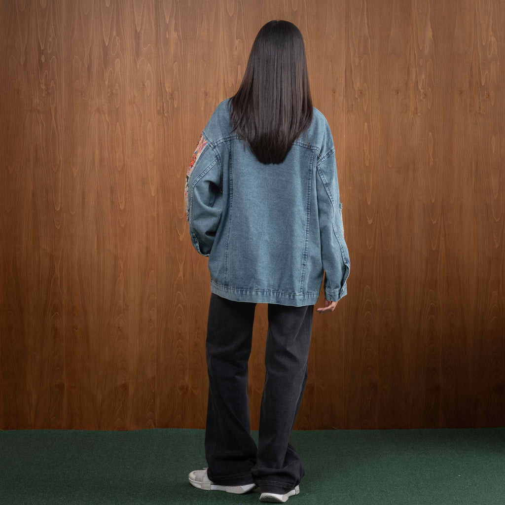 Patterned Denim Jacket