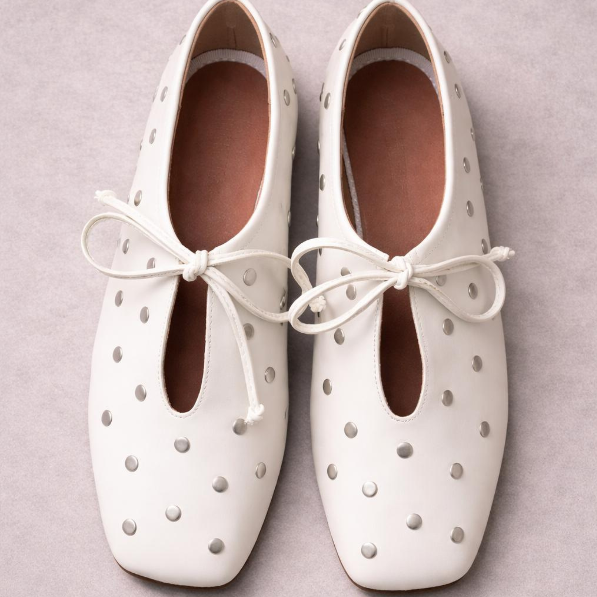 Studded Bow Flats