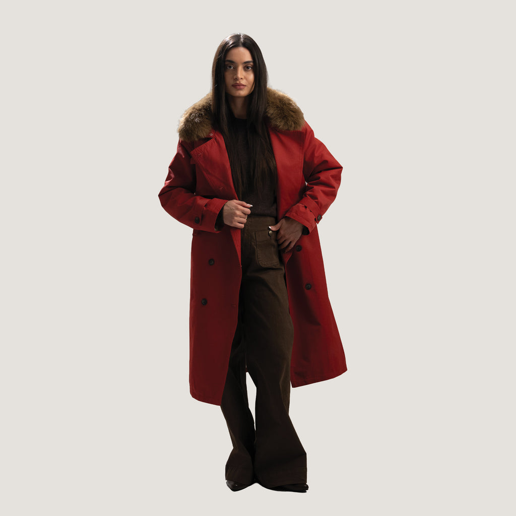 Scarlet Fur Coat