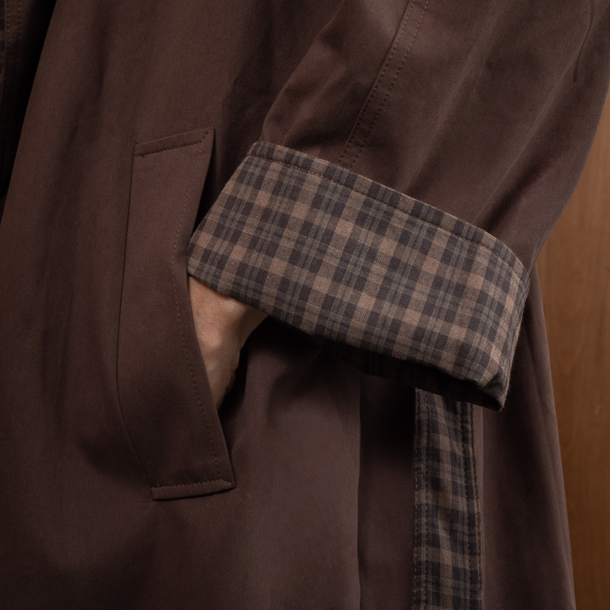 Brown Checkline Coat