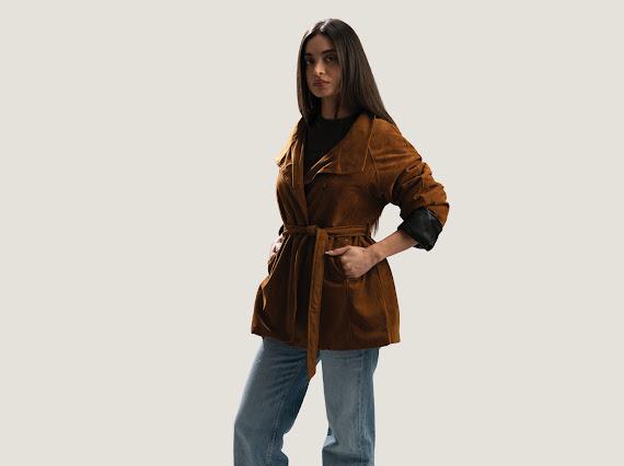Velour Belted Jacket