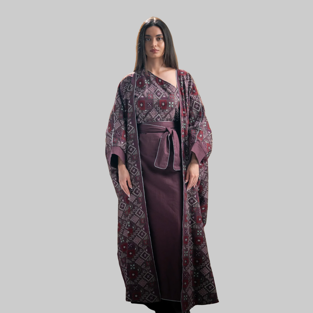 Burgundy Bisht