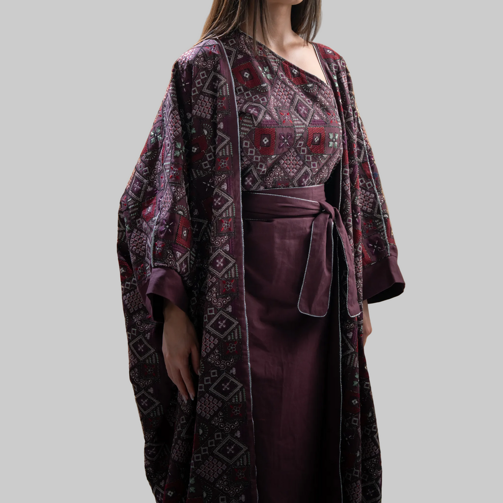 Burgundy Bisht