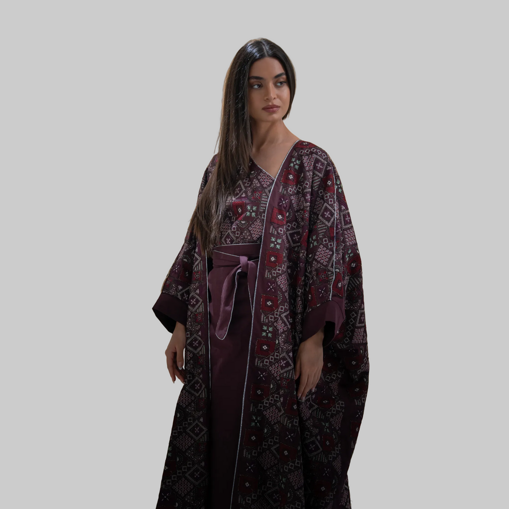 Burgundy Bisht
