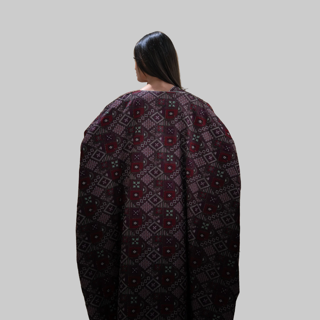 Burgundy Bisht