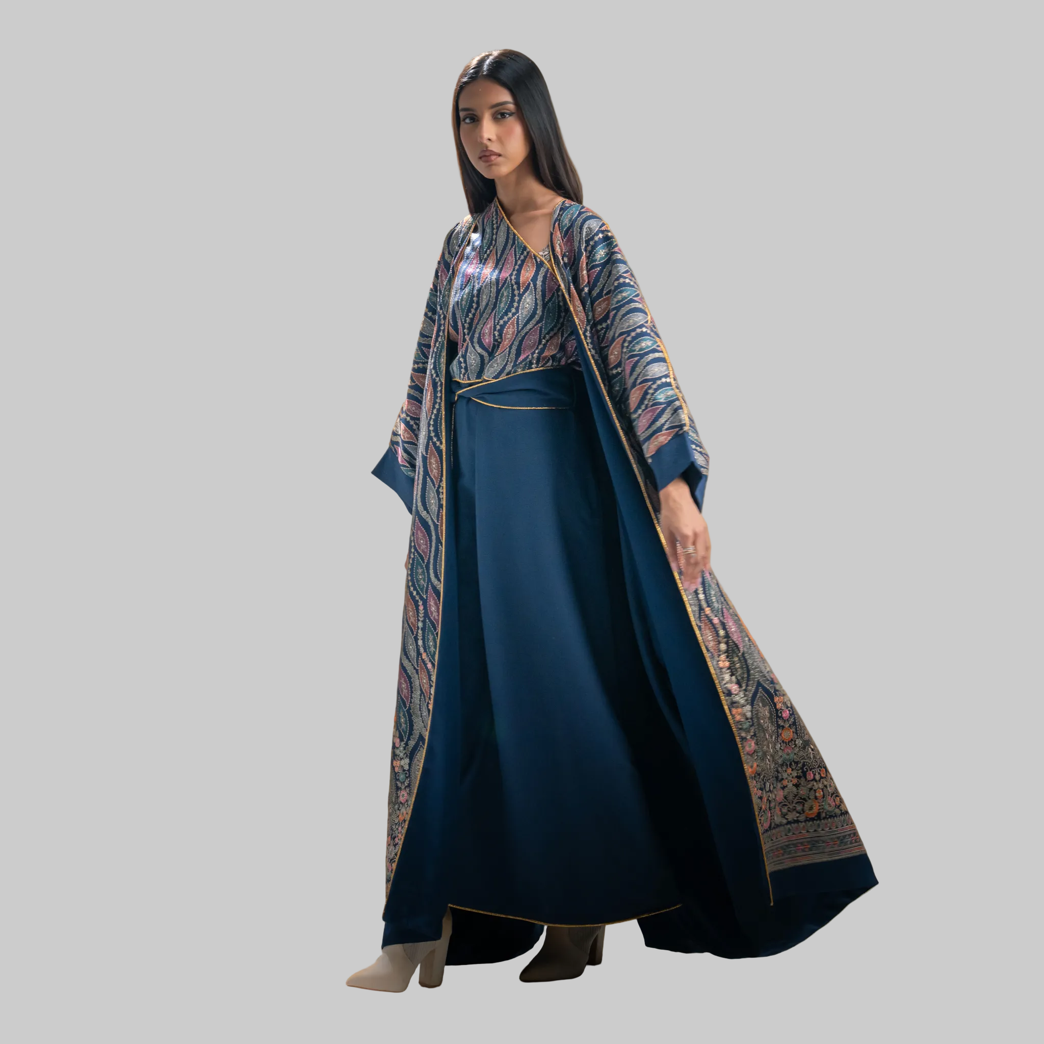 Ink Blue Bisht